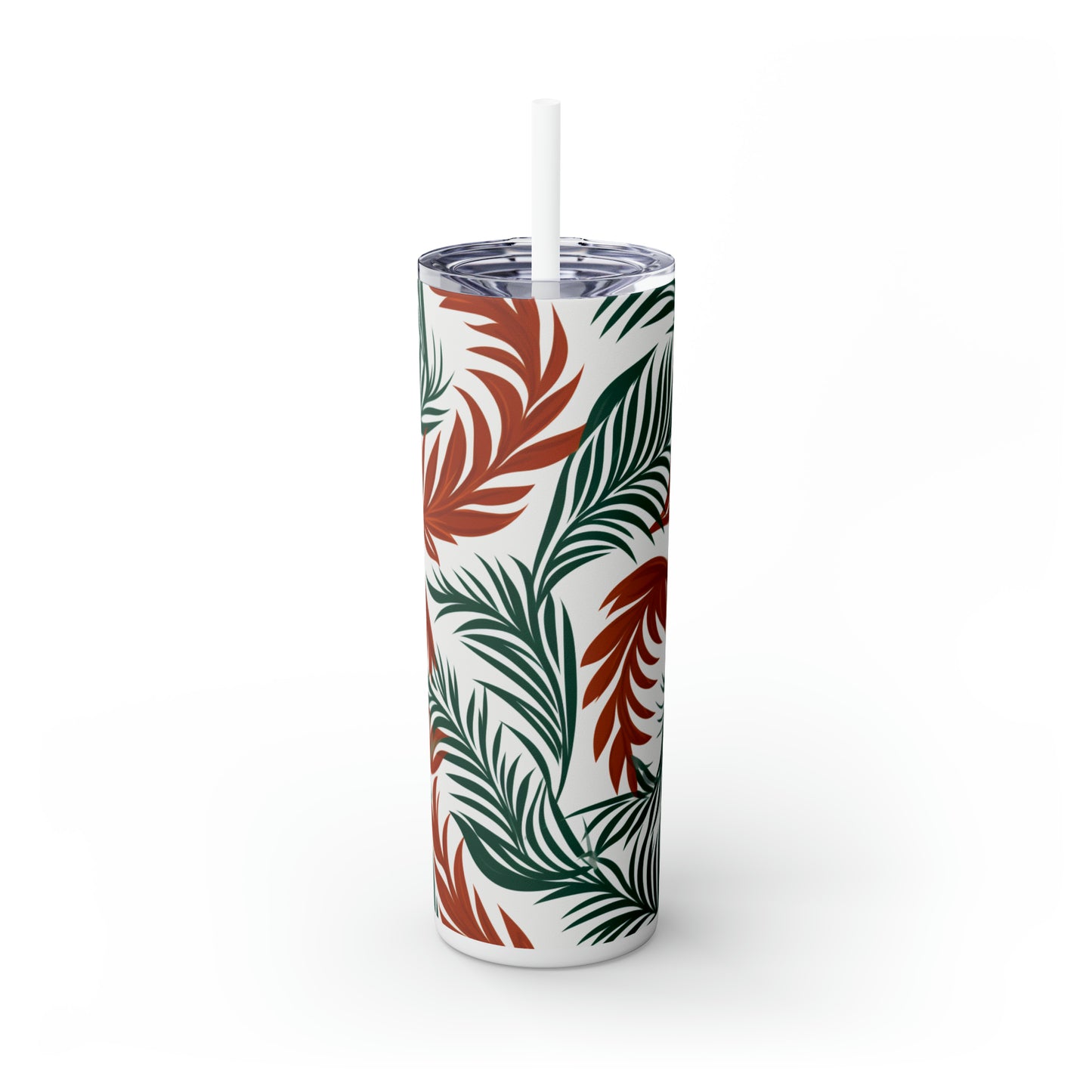 Nature's Pallete 20-Ounce Insulated Stainless Steel Skinny Tumbler with Lid and Straw - Dyborn Designs