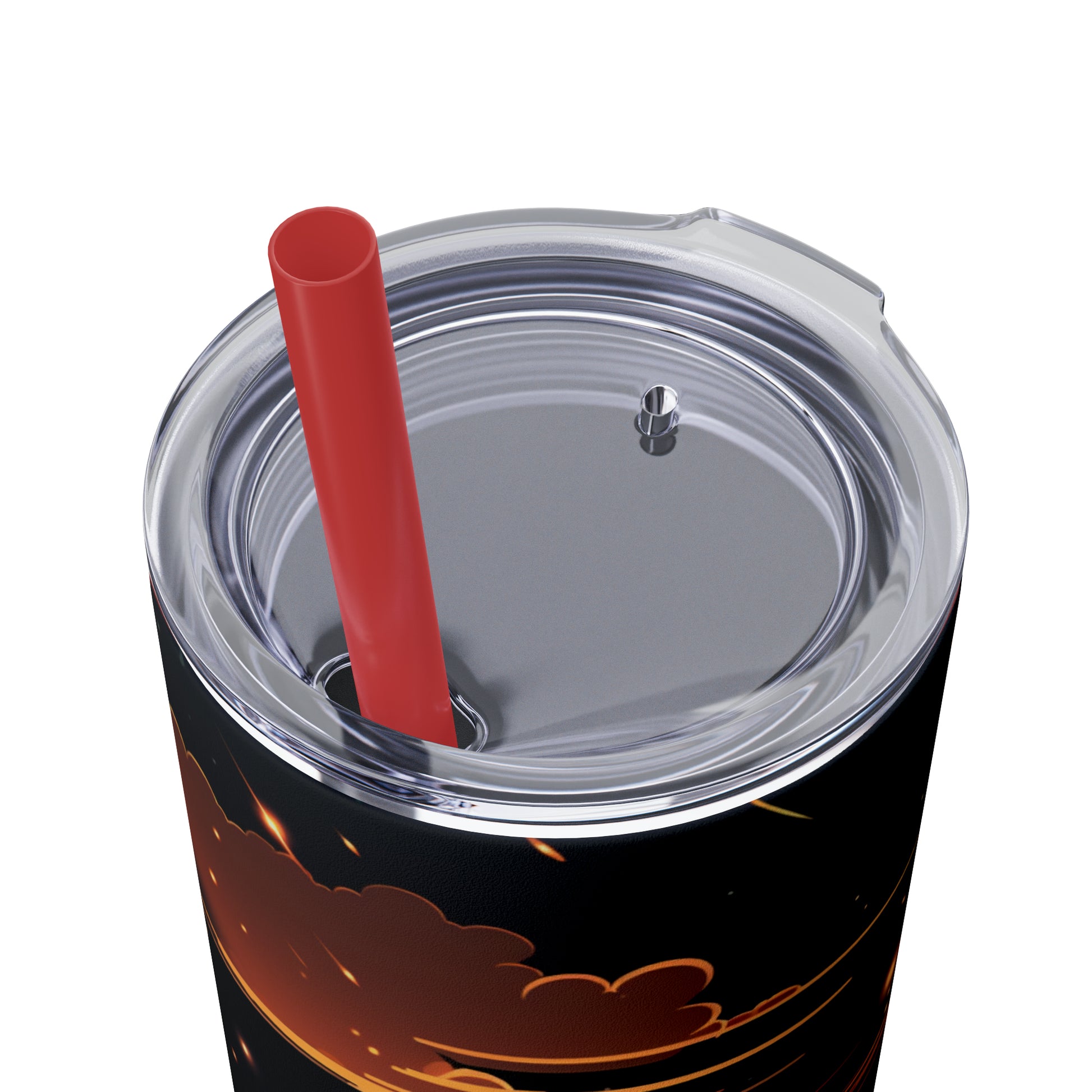 Meteor Shower 20-Ounce Steel Skinny Tumbler with Lid and Straw - Dyborn Designs