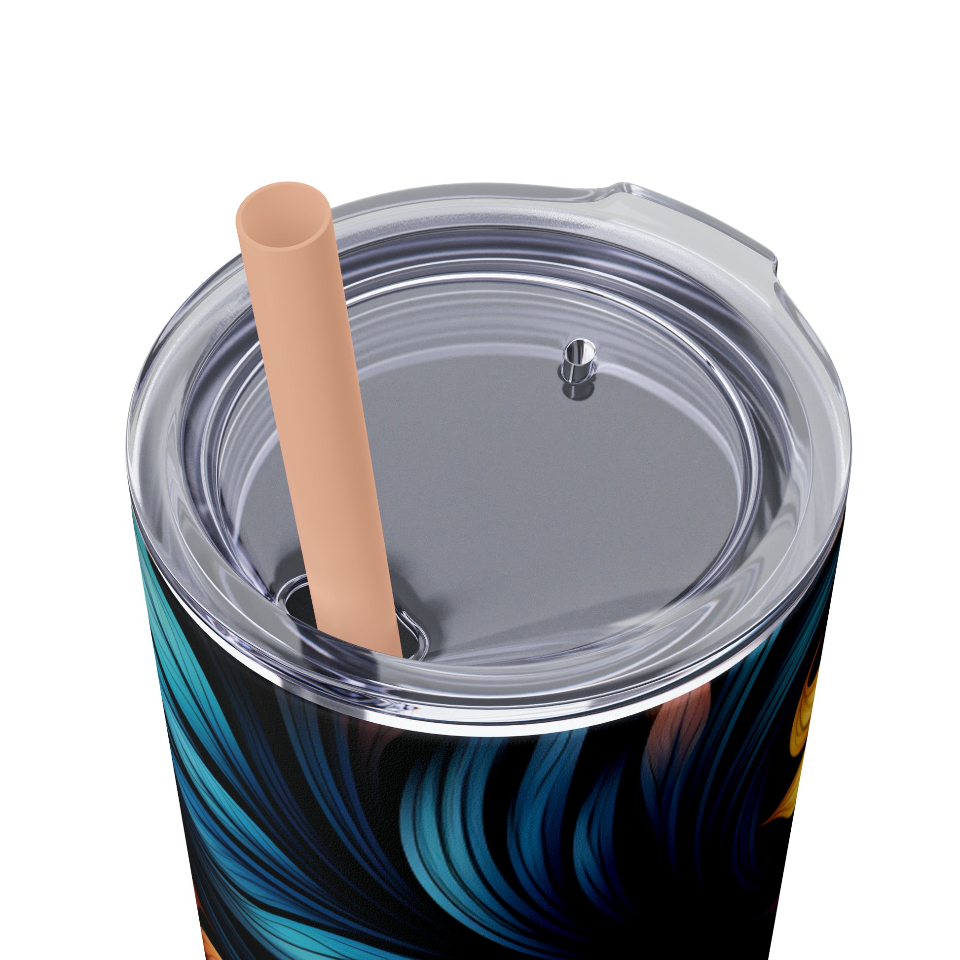 Resting Laurels 20oz Insulated Stainless Steel Skinny Tumbler with Lid and Straw - Dyborn Designs