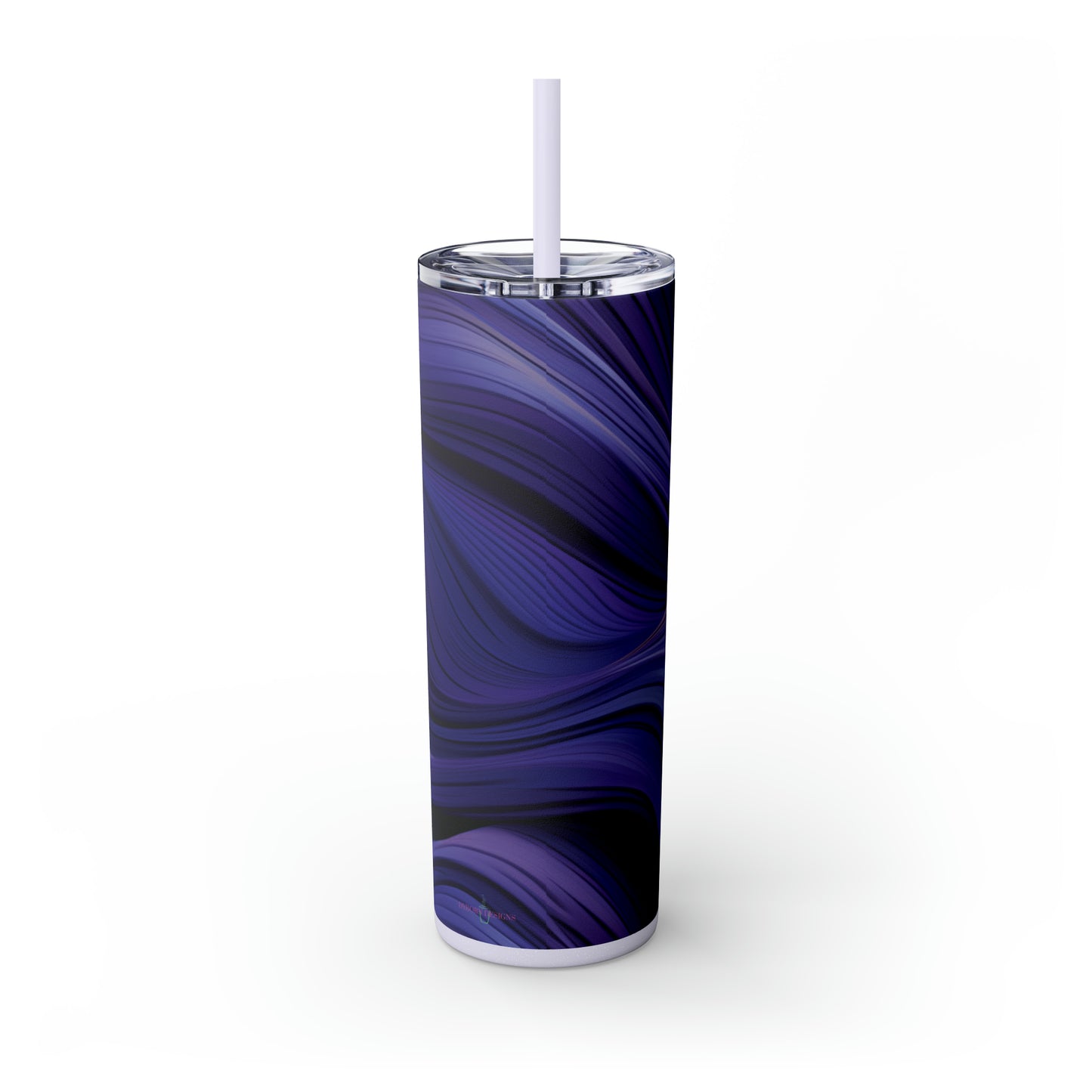 Purple Groove 20oz Insulated Stainless Steel Skinny Tumbler with Lid and Straw - Dyborn Designs