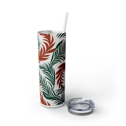 Nature's Pallete 20-Ounce Insulated Stainless Steel Skinny Tumbler with Lid and Straw - Dyborn Designs