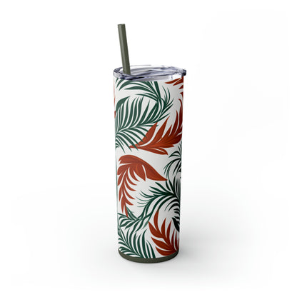 Nature's Pallete 20-Ounce Insulated Stainless Steel Skinny Tumbler with Lid and Straw - Dyborn Designs