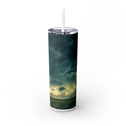 Lightning Storm 20oz Insulated Stainless Steel Skinny Tumbler with Lid and Straw - Dyborn Designs