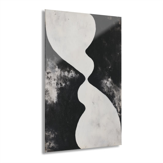 Balanced Divide - Modern Minimalist Acrylic Wall Art - 24 x 36 Inch - Front - Dyborn Designs