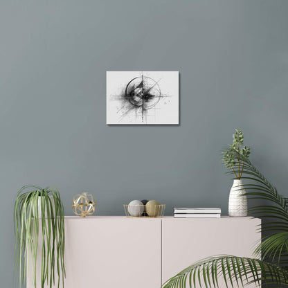 Celestial Draft - Modern Minimalist Acrylic Wall Art - 14 x 11 Inch - Blue Mock Up - Dyborn Designs