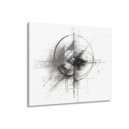 Celestial Draft - Modern Minimalist Acrylic Wall Art - 14 x 11 Inch - Front - Dyborn Designs