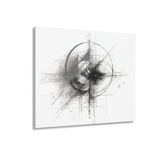 Celestial Draft - Modern Minimalist Acrylic Wall Art - 14 x 11 Inch - Front - Dyborn Designs