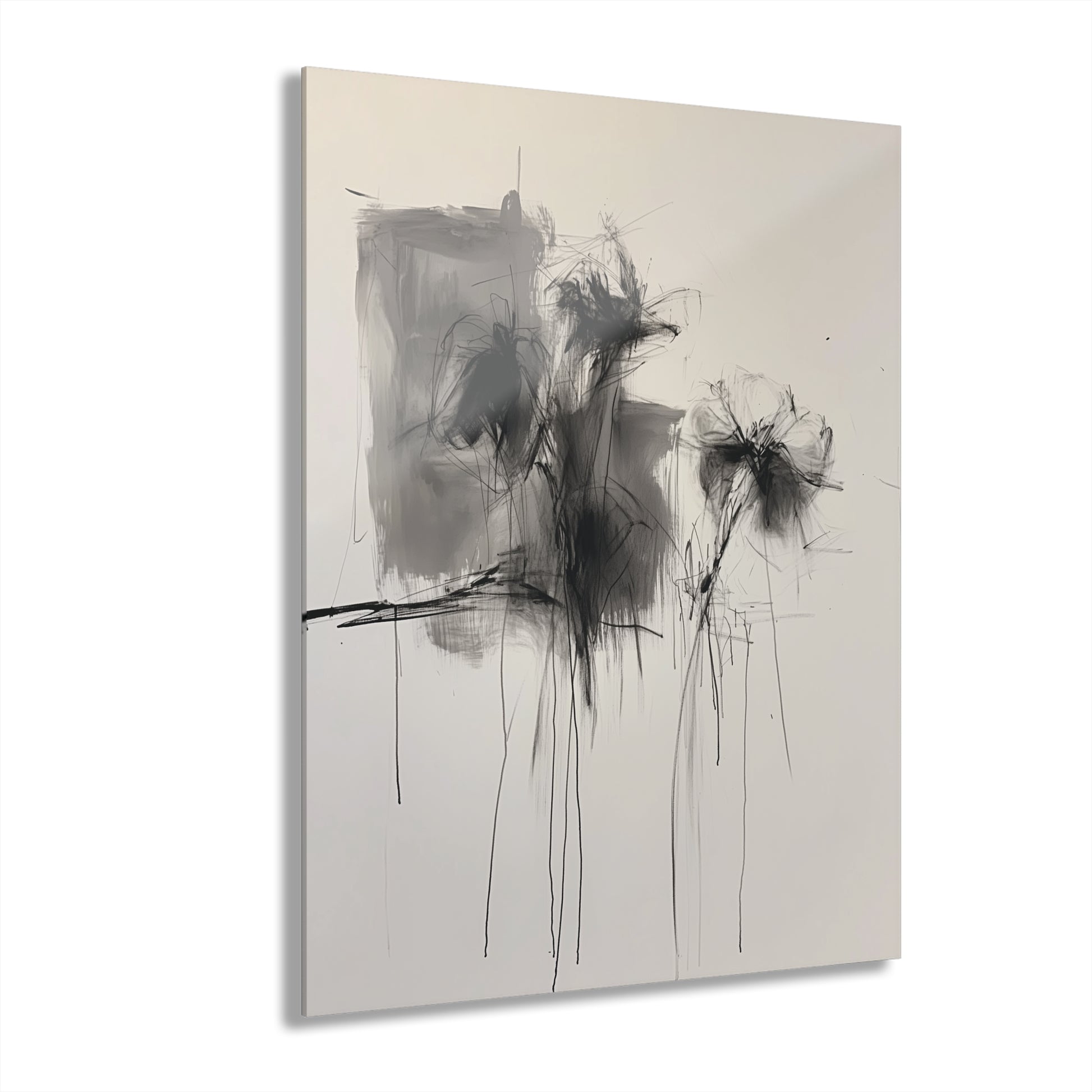 Chaotic Bouquet - Modern Minimalist Acrylic Wall Art - 16 x 20 Inch - Front - Dyborn Designs