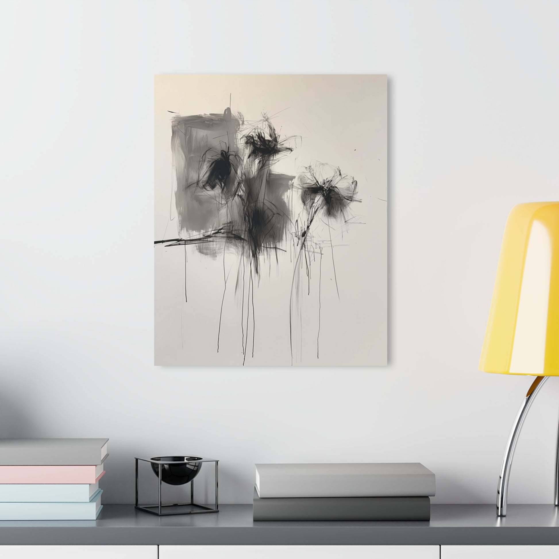 Chaotic Bouquet - Modern Minimalist Acrylic Wall Art - 16 x 20 Inch - Light Mock Up - Dyborn Designs
