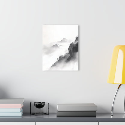 Cliffside Mist - Modern Minimalist Acrylic Wall Art - 11 x 14 Inch - Light Mock Up - Dyborn Designs