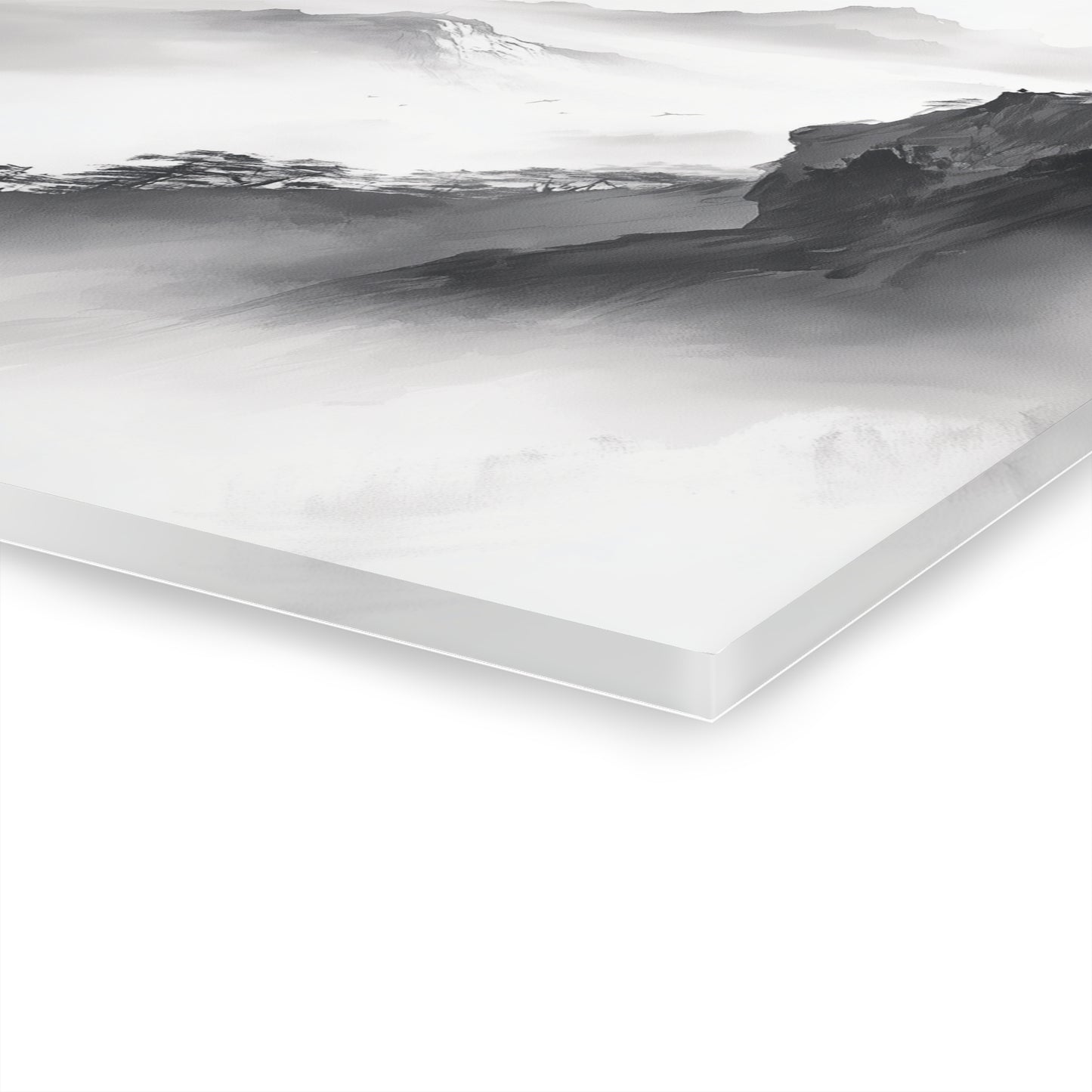 Cliffside Mist - Modern Minimalist Acrylic Wall Art - 11 x 14 Inch - Thickness - Dyborn Designs