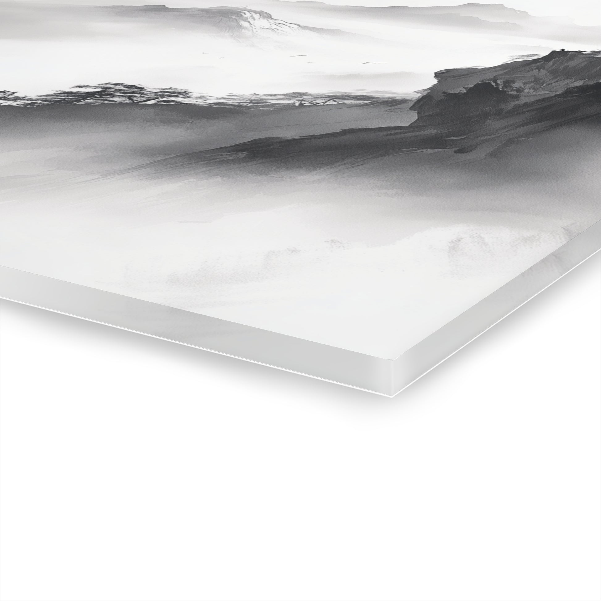 Cliffside Mist - Modern Minimalist Acrylic Wall Art - 11 x 14 Inch - Thickness - Dyborn Designs