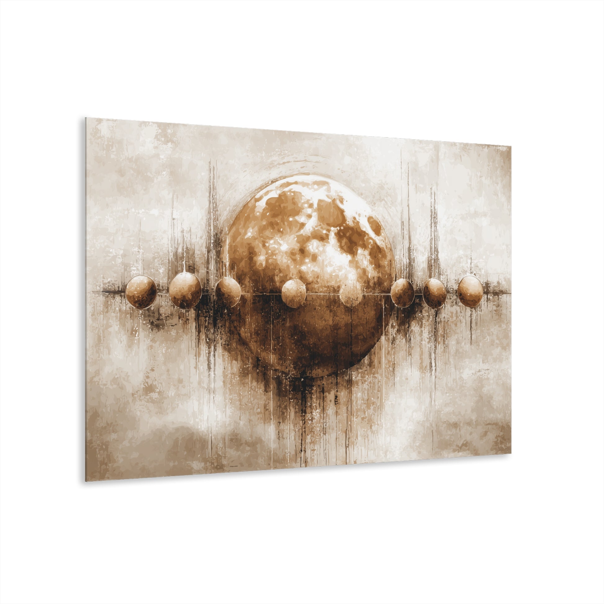 Divided Phases - Modern Minimalist Acrylic Wall Art - 36 x 24 Inch - Front - Dyborn Designs