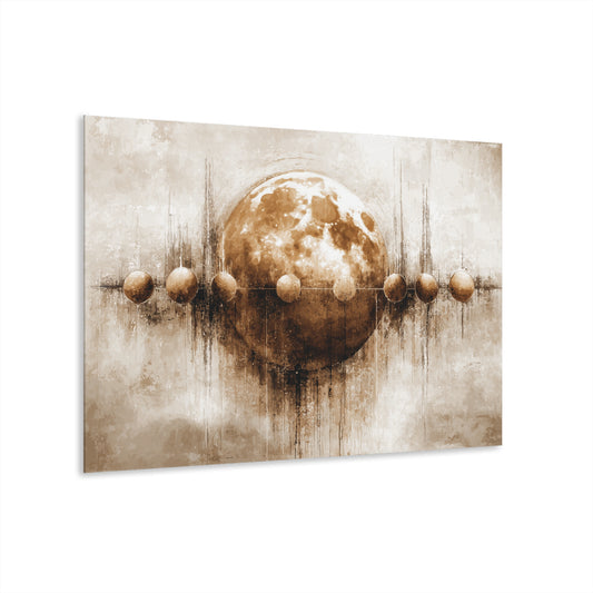 Divided Phases - Modern Minimalist Acrylic Wall Art - 36 x 24 Inch - Front - Dyborn Designs