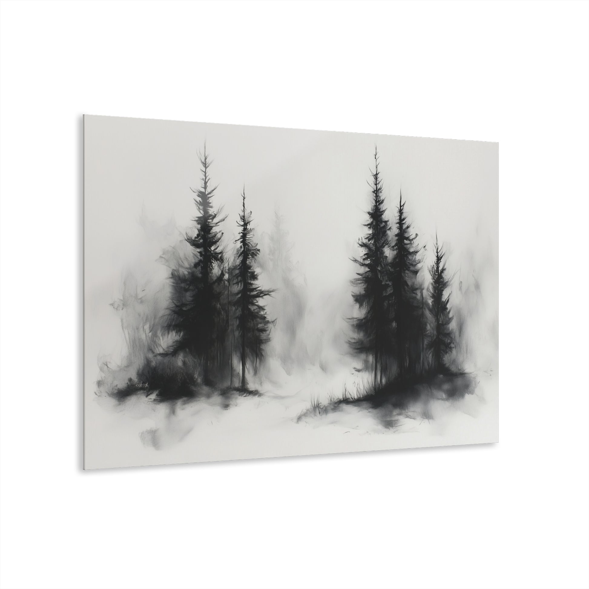 Divided Pines - Modern Minimalist Acrylic Wall Art - 36 x 24 Inch - Front - Dyborn Designs