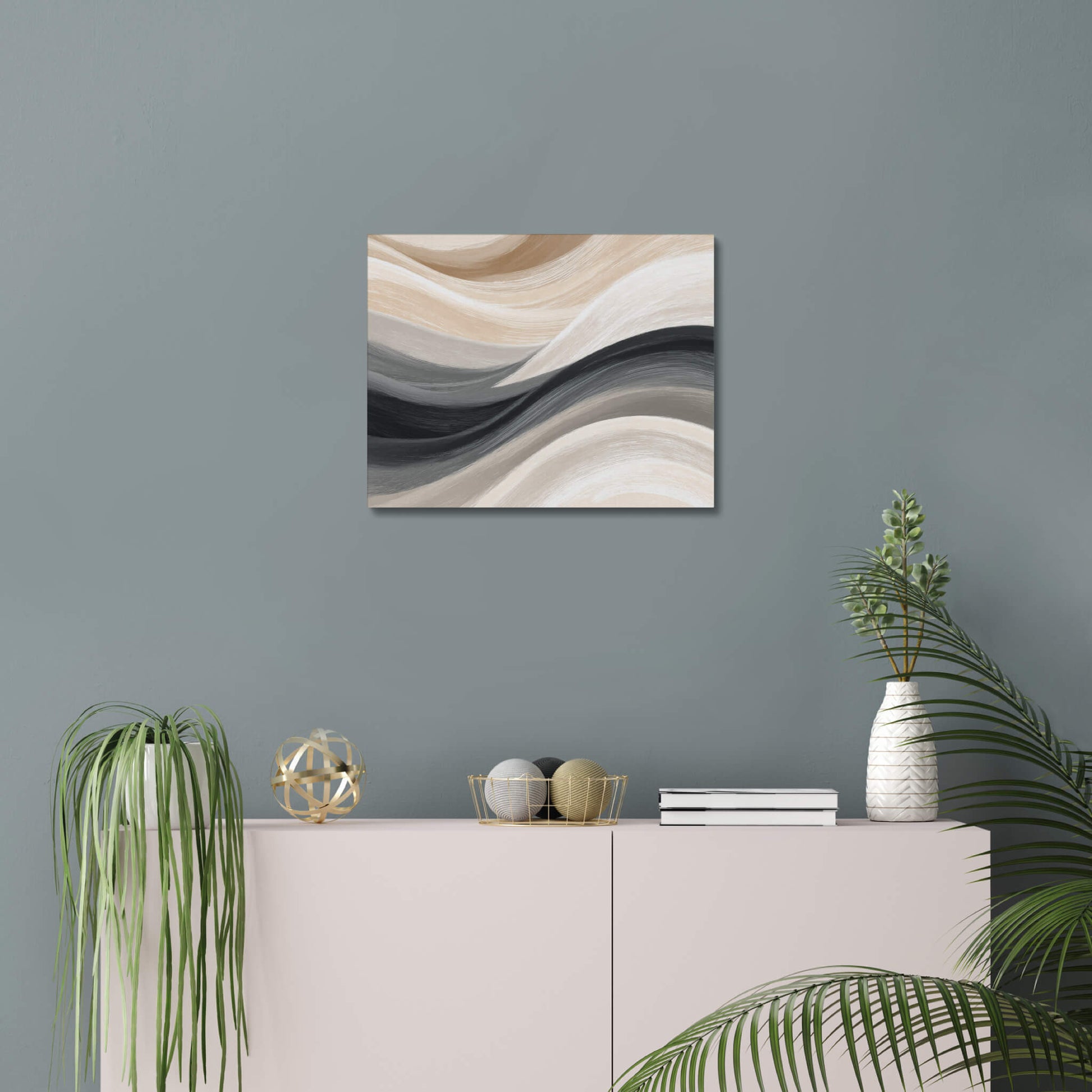 Drifting Haven - Modern Minimalist Acrylic Wall Art - 20 x 16 Inch - Blue Mock Up - Dyborn Designs