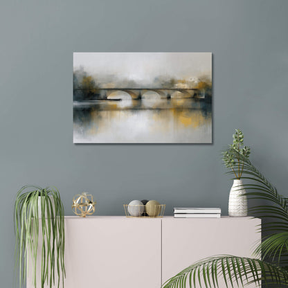 Drifting Light - Modern Minimalist Acrylic Wall Art - 30 x 20 Inch - Blue Mock Up - Dyborn Designs