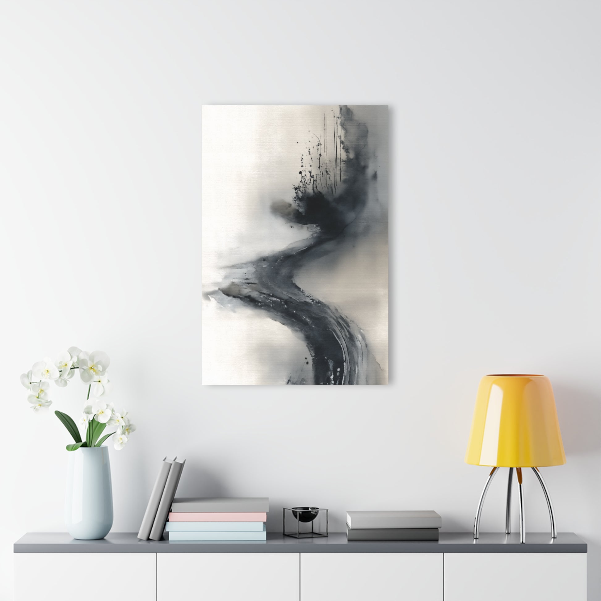 Drifting Memory - Modern Minimalist Acrylic Wall Art - 24 x 36 Inch - Light Mock Up - Dyborn Designs