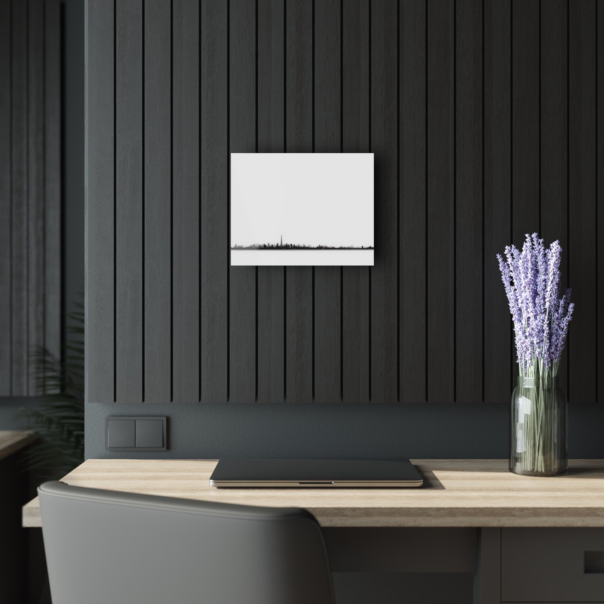 Eternal Skyline - Modern Minimalist Acrylic Wall Art - 14 x 11 Inch - Dark Mock Up - Dyborn Designs