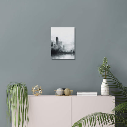 Fading Empire - Modern Minimalist Acrylic Wall Art - 11 x 14 Inch - Blue Mock Up - Dyborn Designs