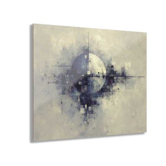 Fractured Orbit -Modern Minimalist Acrylic Wall Art - 20 x 16 Inch - Front - Dyborn Designs
