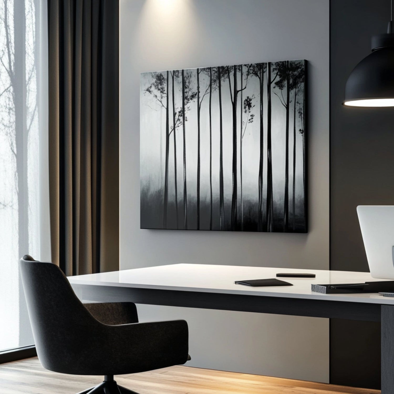 About Us Section Image - Minimalist Acrylic Wall Art In A Office - Dyborn Designs