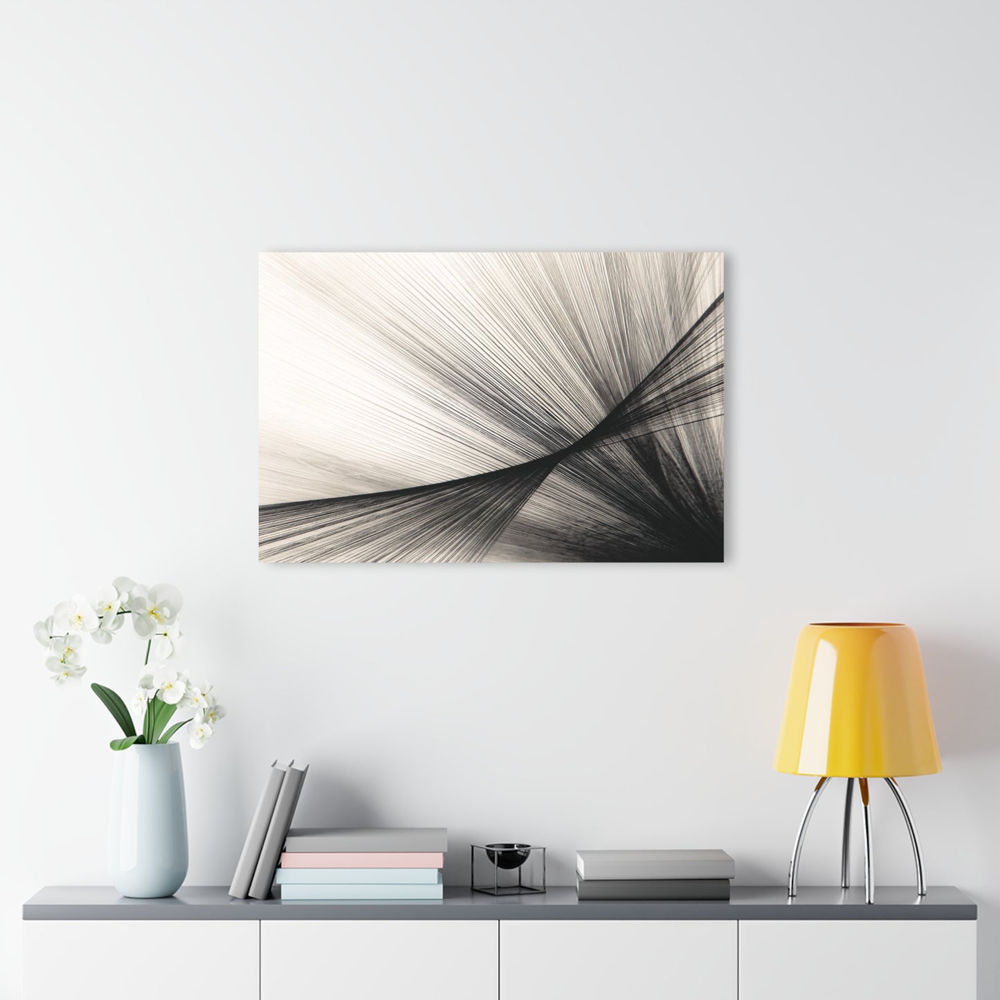 Linear Tension - Modern Minimalist Acrylic Wall Art - 36 x 24 Inch - Light Mock Up - Dyborn Designs