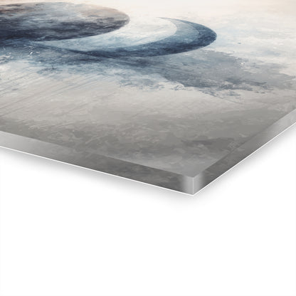 Lunar Balance - Modern Minimalist Acrylic Wall Art - 14 x 11 Inch - Thickness - Dyborn Designs