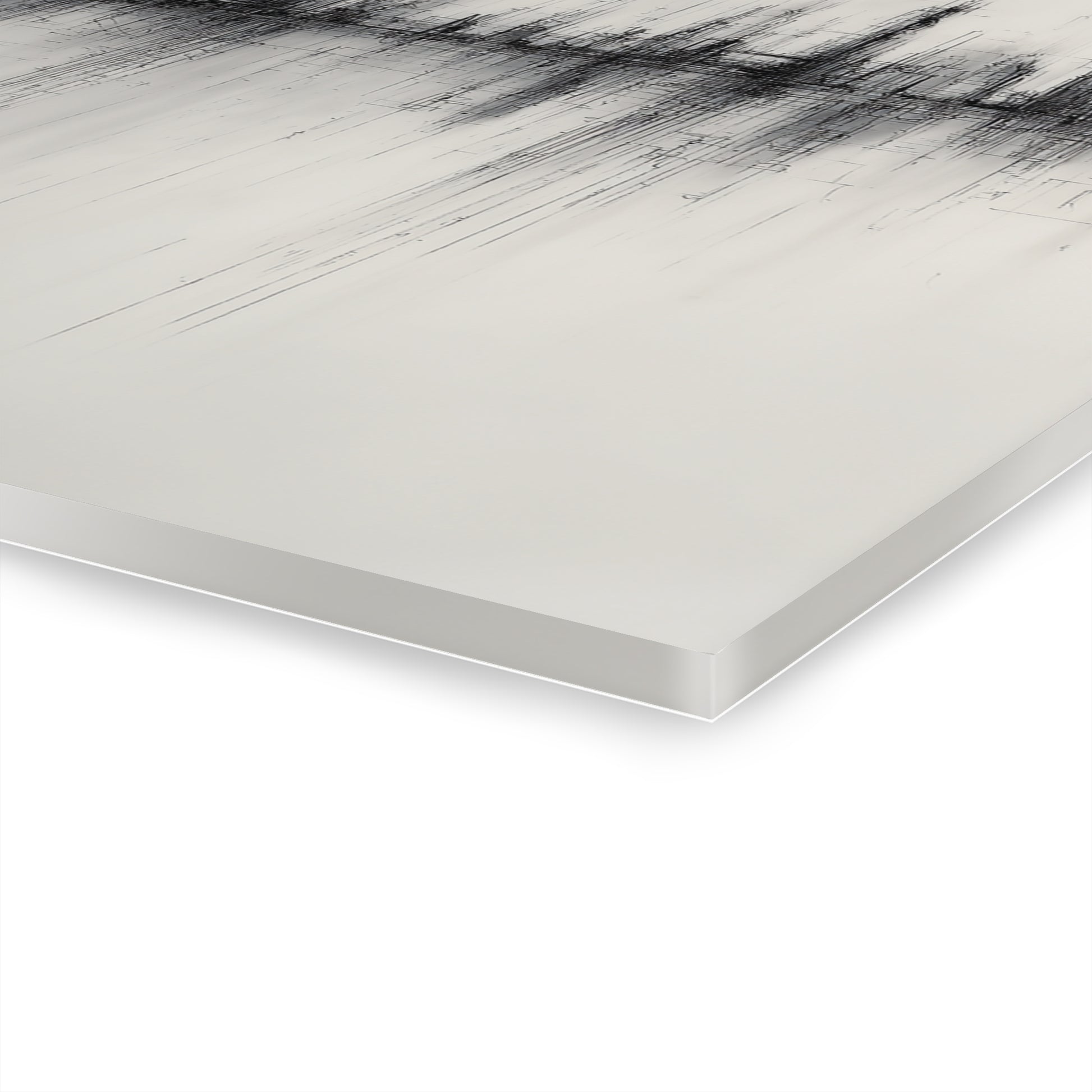 Mirrored Spires - Modern Minimalist Acrylic Wall Art - 20 x 16 Inch - Thickness - Dyborn Designs