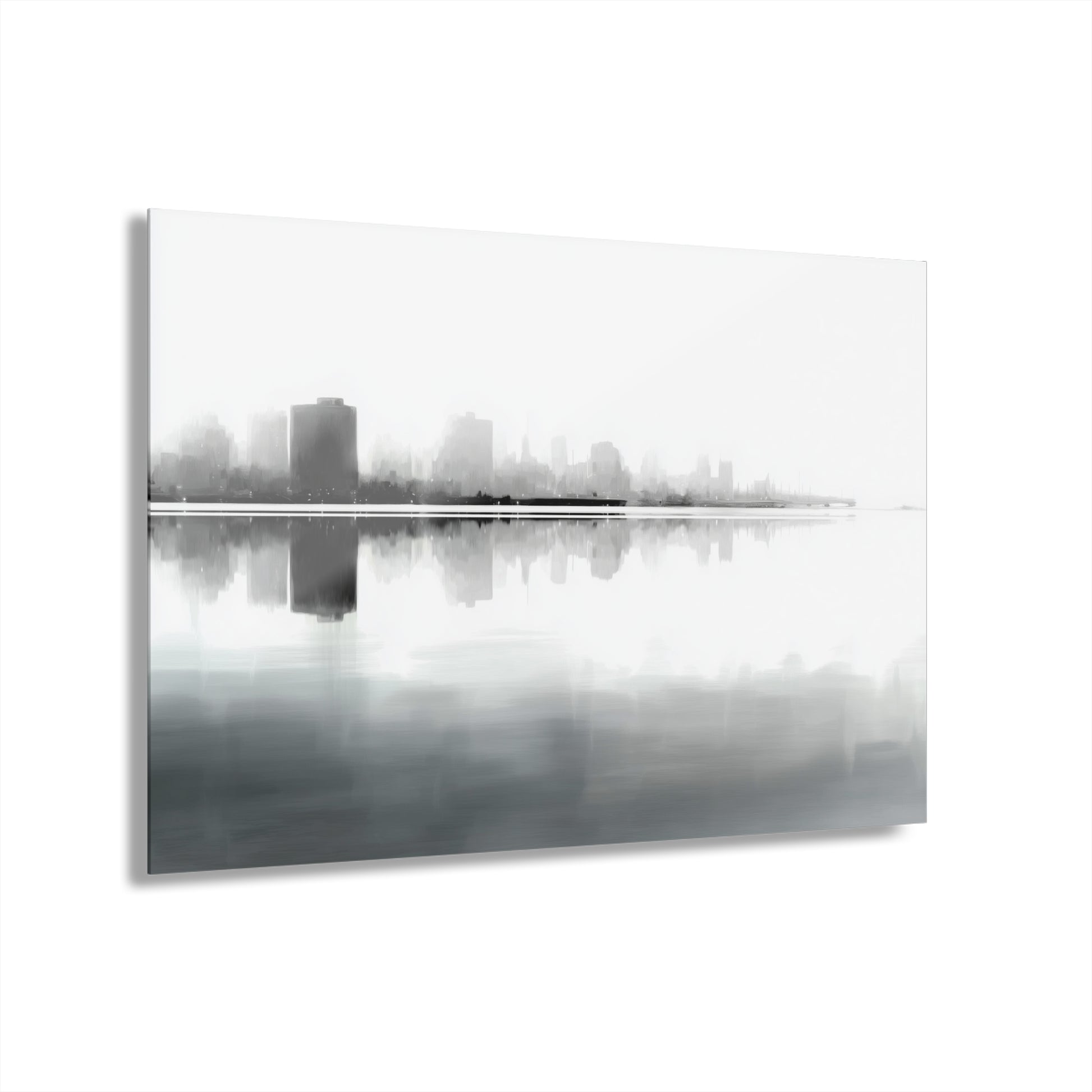 Misty Horizon - Modern Minimalist Acrylic Wall Art - 30 x 20 Inch - Front - Dyborn Designs