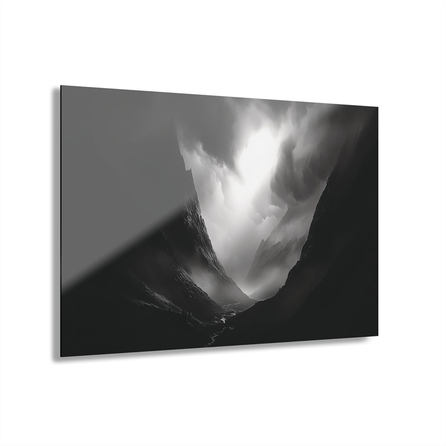 Mountain Valley - Modern Minimalist Acrylic Wall Art - 30 x 20 Inch - Front - Dyborn Designs