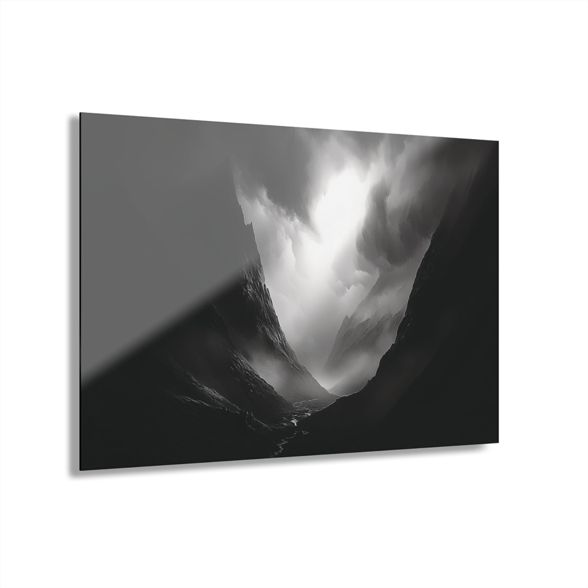 Mountain Valley - Modern Minimalist Acrylic Wall Art - 30 x 20 Inch - Front - Dyborn Designs
