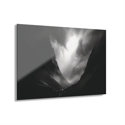 Mountain Valley - Modern Minimalist Acrylic Wall Art - 30 x 20 Inch - Front - Dyborn Designs