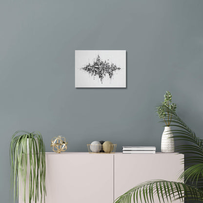 Negative Order - Modern Minimalist Acrylic Wall Art - 14 x 11 Inch - Blue Mock Up - Dyborn Designs