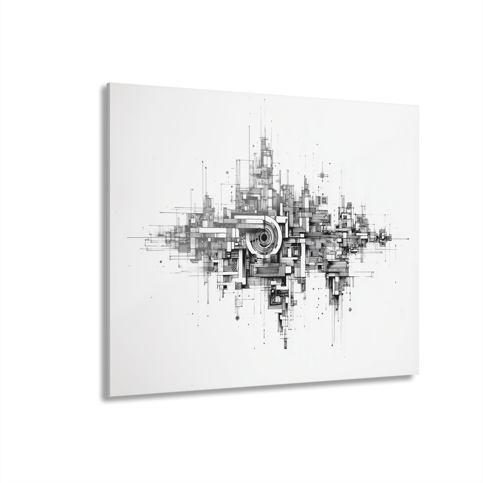 Negative Order - Modern Minimalist Acrylic Wall Art - 14 x 11 Inch - Front - Dyborn Designs