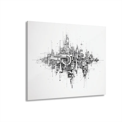 Negative Order - Modern Minimalist Acrylic Wall Art - 14 x 11 Inch - Front - Dyborn Designs