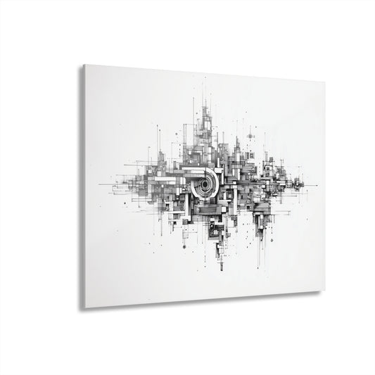 Negative Order - Modern Minimalist Acrylic Wall Art - 14 x 11 Inch - Front - Dyborn Designs