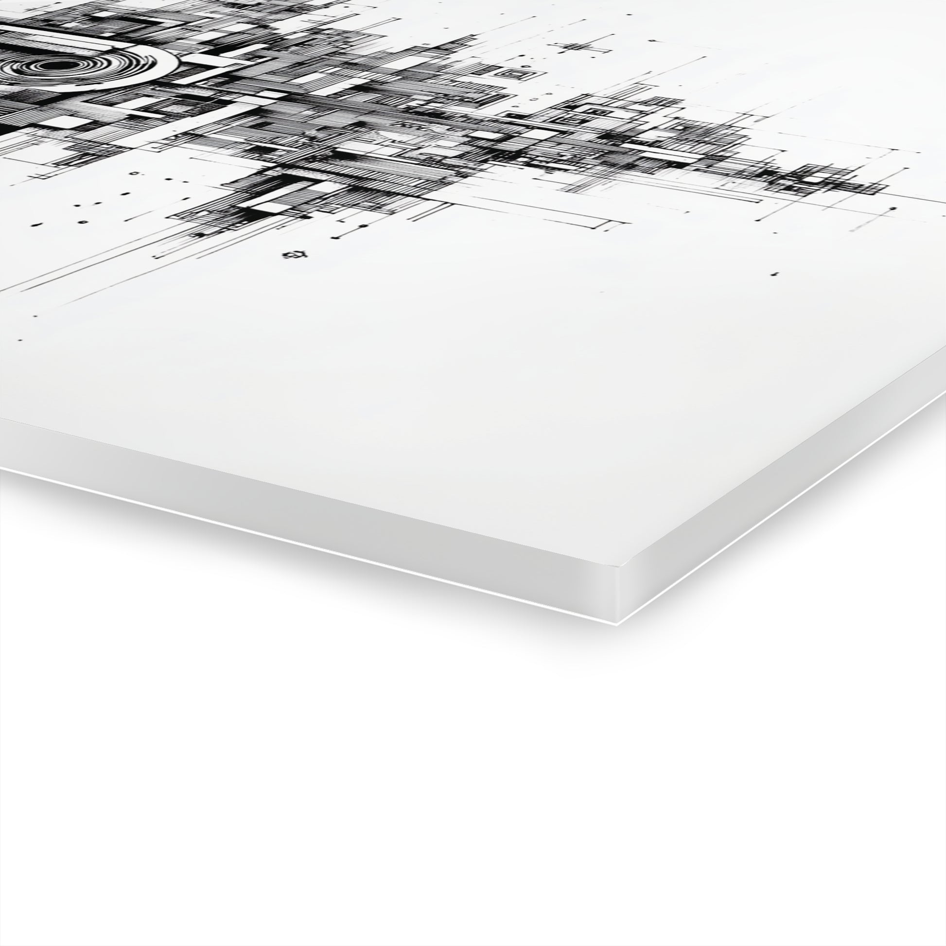 Negative Order - Modern Minimalist Acrylic Wall Art - 14 x 11 Inch - Thickness - Dyborn Designs