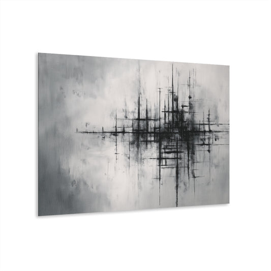 Obscured Order - Modern Minimalist Acrylic Wall Art - 36 x 24 Inch - Front - Dyborn Designs