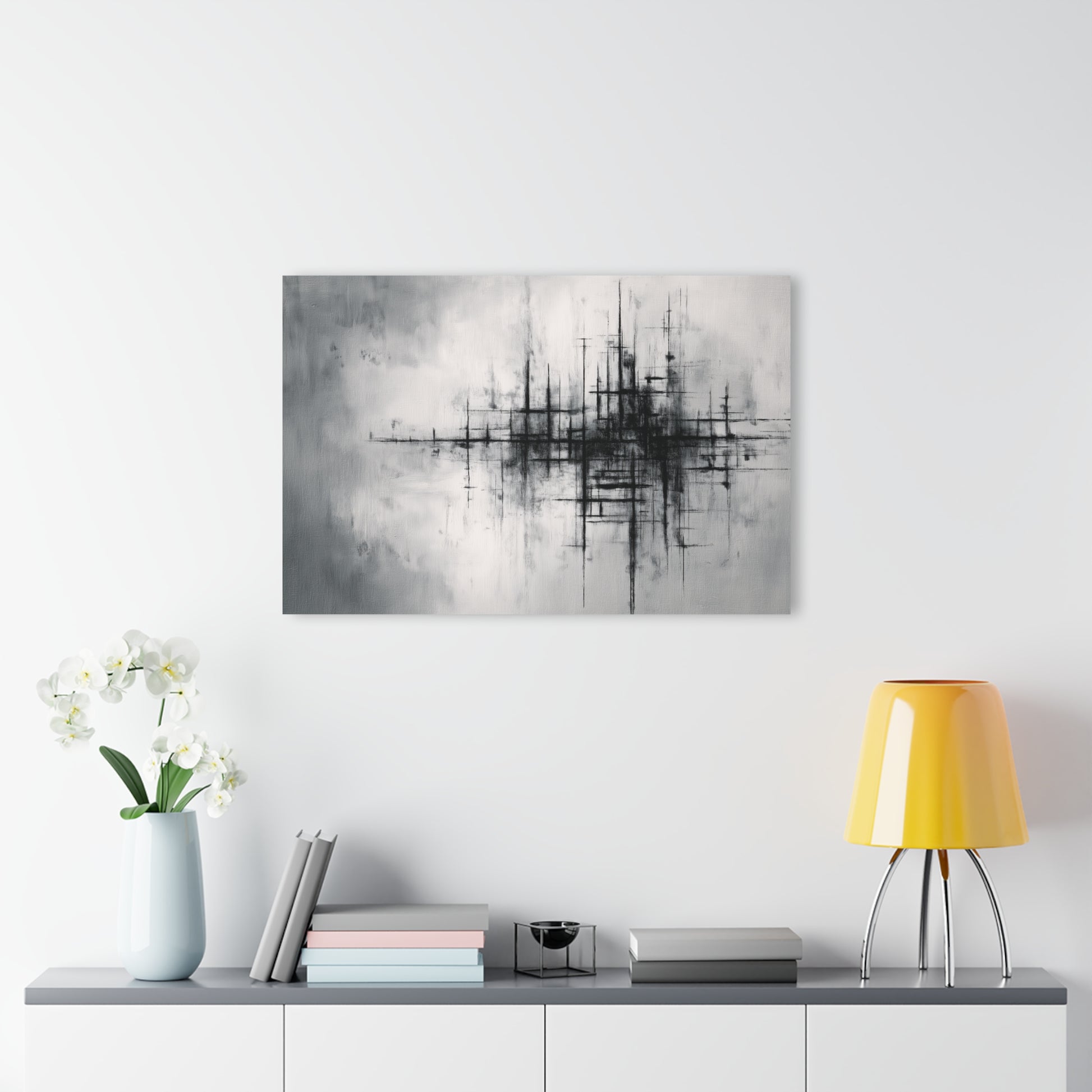 Obscured Order - Modern Minimalist Acrylic Wall Art - 36 x 24 Inch - Light Mock Up - Dyborn Designs
