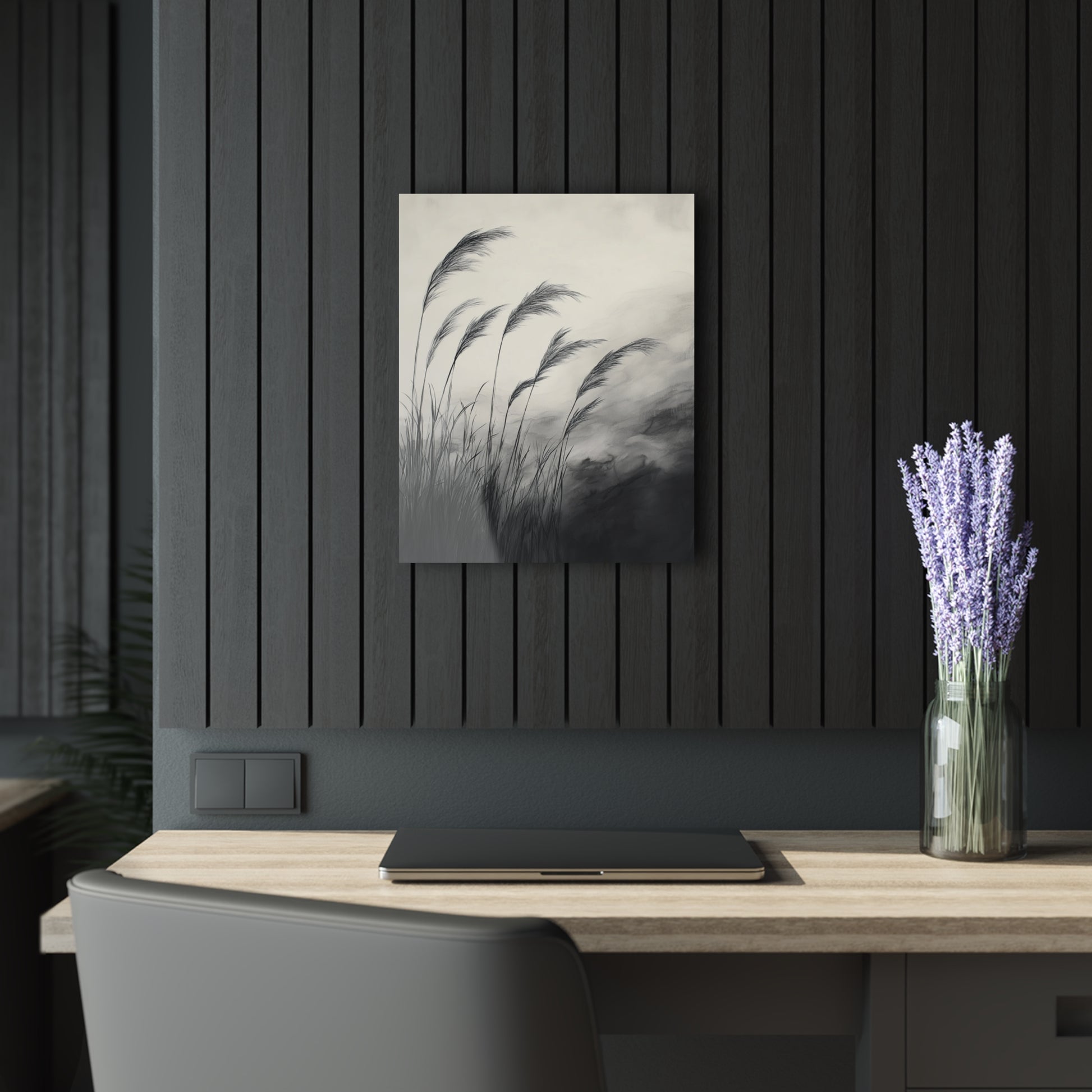 Onshore Breeze - Modern Minimalist Acrylic Wall Art - 16 x 20 Inch - Dark Mock Up - Dyborn Designs