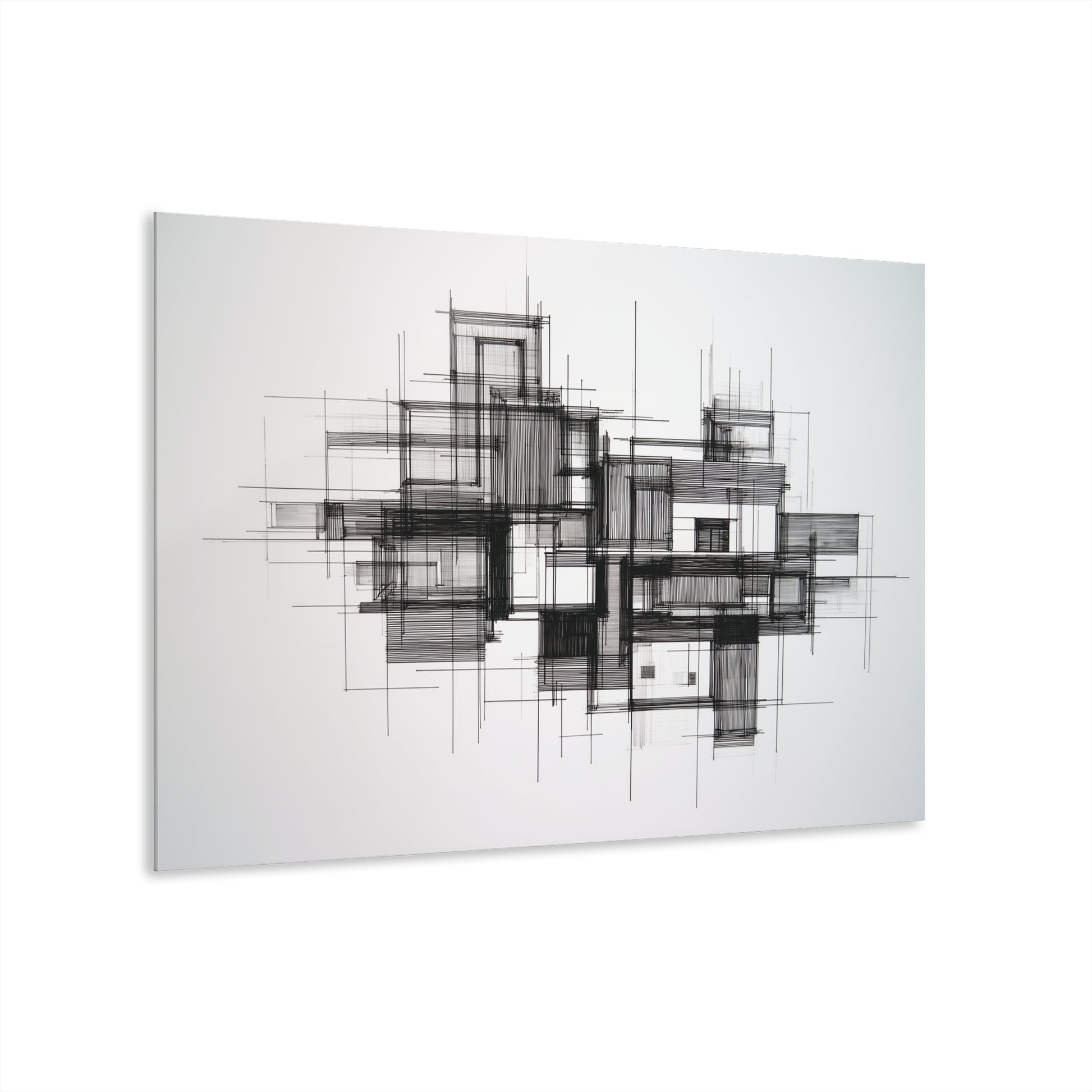 Parallel Intent - Modern Minimalist Acrylic Wall Art - 36 x 24 Inch - Front - Dyborn Designs