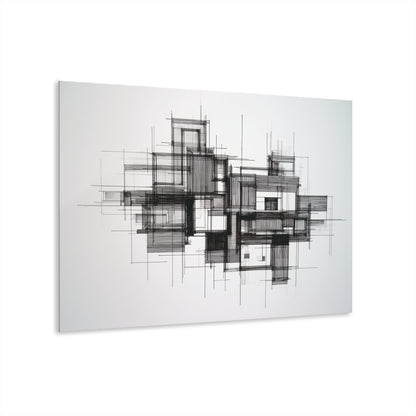 Parallel Intent - Modern Minimalist Acrylic Wall Art - 36 x 24 Inch - Front - Dyborn Designs