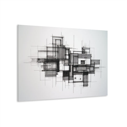 Parallel Intent - Modern Minimalist Acrylic Wall Art - 36 x 24 Inch - Front - Dyborn Designs