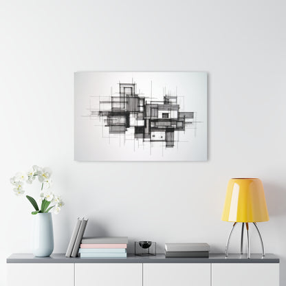 Parallel Intent - Modern Minimalist Acrylic Wall Art - 36 x 24 Inch - Light Mock Up - Dyborn Designs