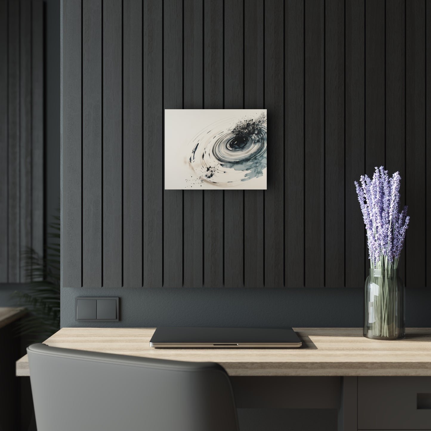 Quiet Impact - Modern Minimalist Acrylic Wall Art - 14 x 11 Inch - Dark Mockup - Dyborn Designs
