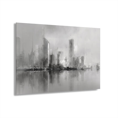 Shadow Skyline - Modern Minimalist Acrylic Wall Art - 30 x 20 Inch - Front - Dyborn Designs