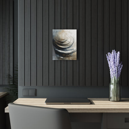 Silent Collapse - Modern Minimalist Acrylic Wall Art - 11 x 14 Inch - Dark Mock Up - Dyborn Designs