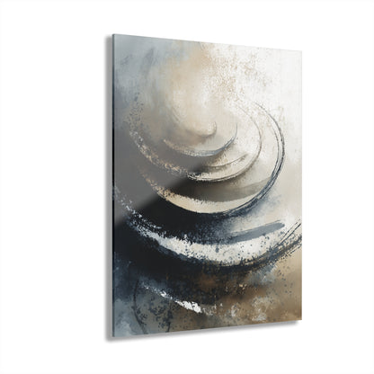 Silent Collapse - Modern Minimalist Acrylic Wall Art - 11 x 14 Inch - Front - Dyborn Designs
