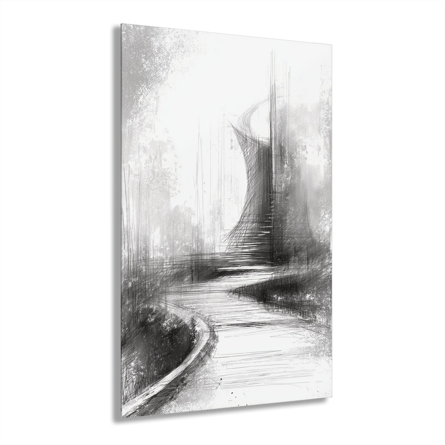 Stilled Passage - Modern Minimalist Acrylic Wall Art - 20 x 30 Inch - Front - Dyborn Designs